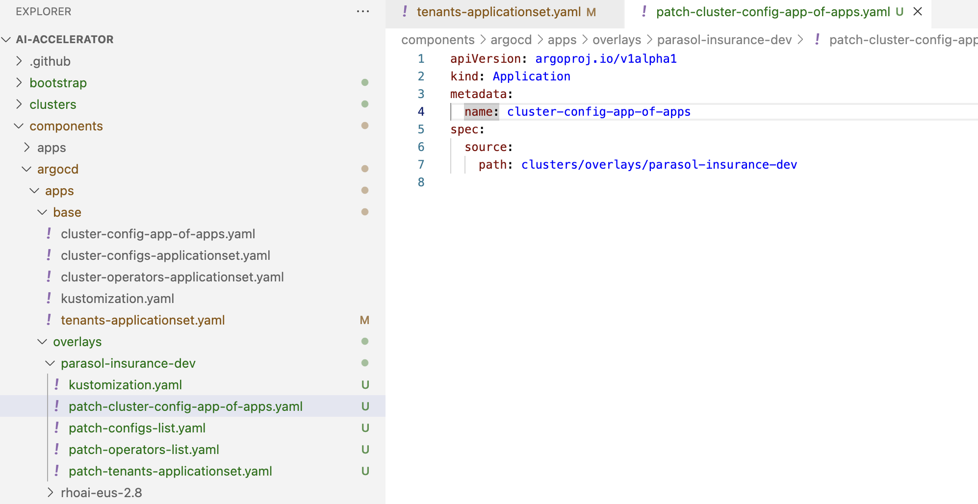 Patch cluster path