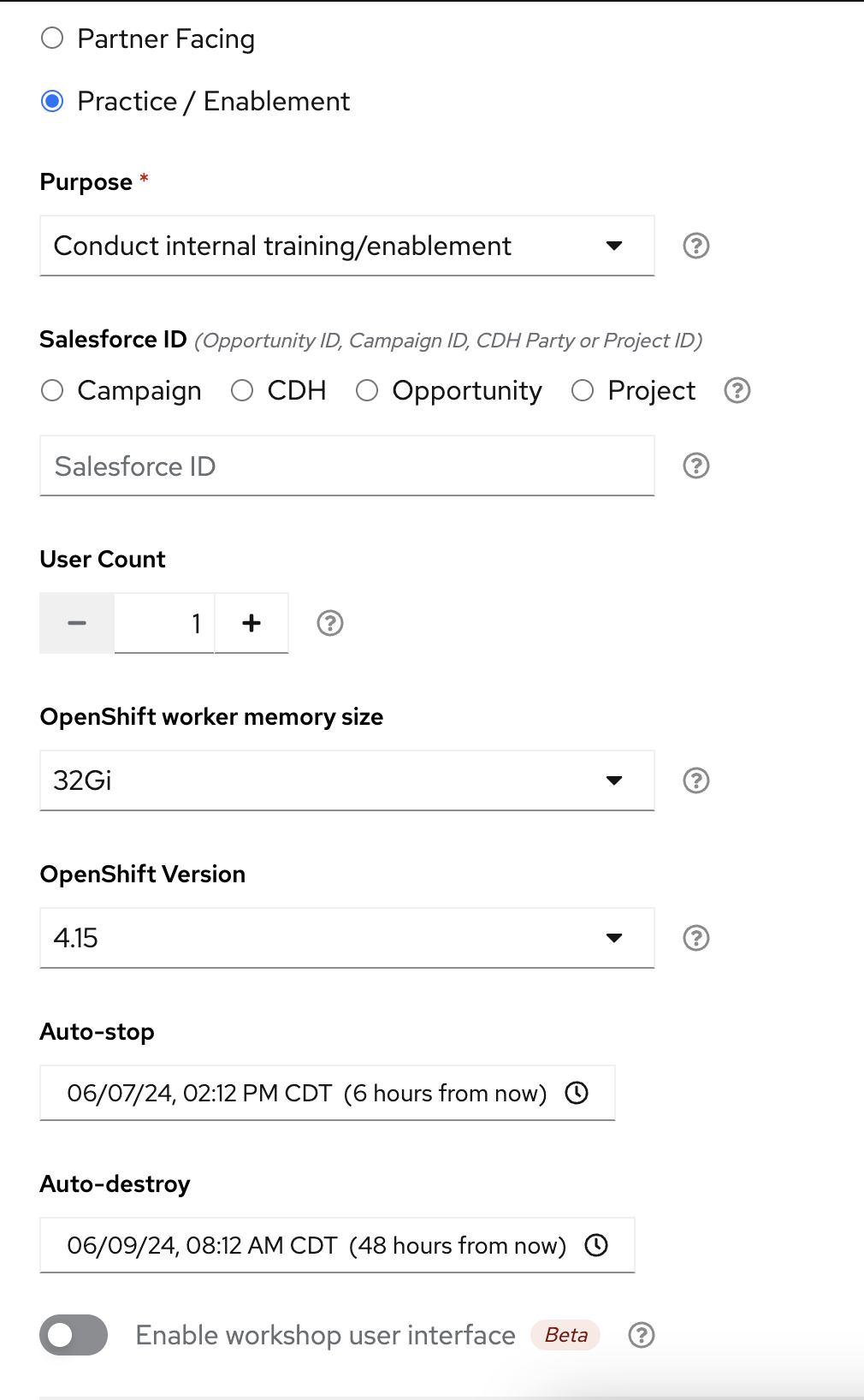 clustersettings Dev Prod