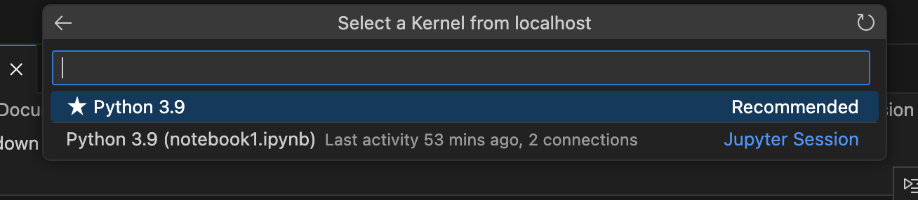 vscode recommended kernel