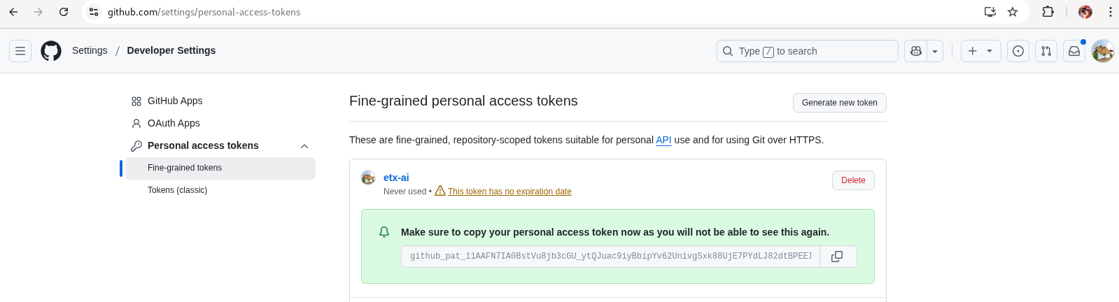GitHub Repo Token
