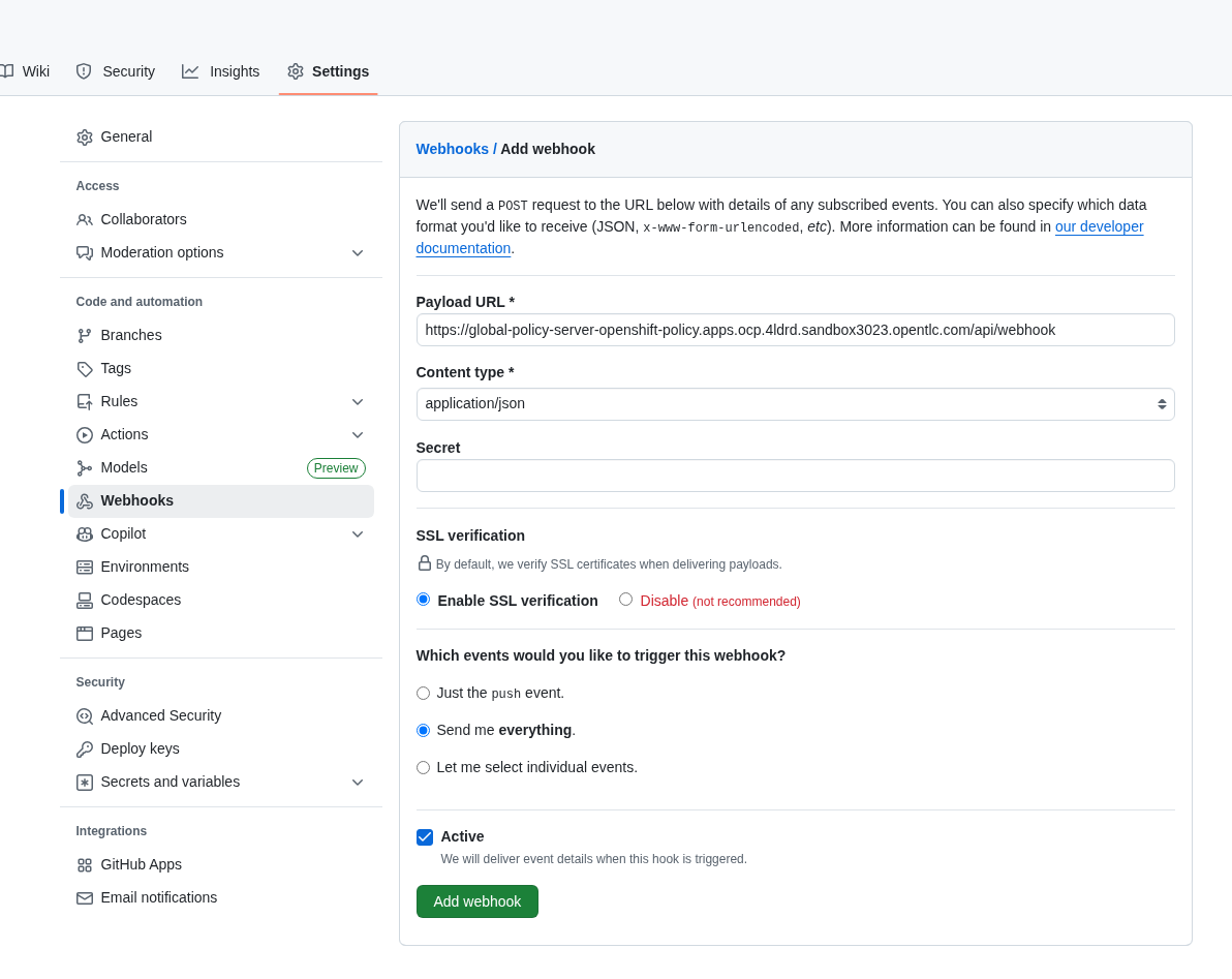 GitHub Webhook