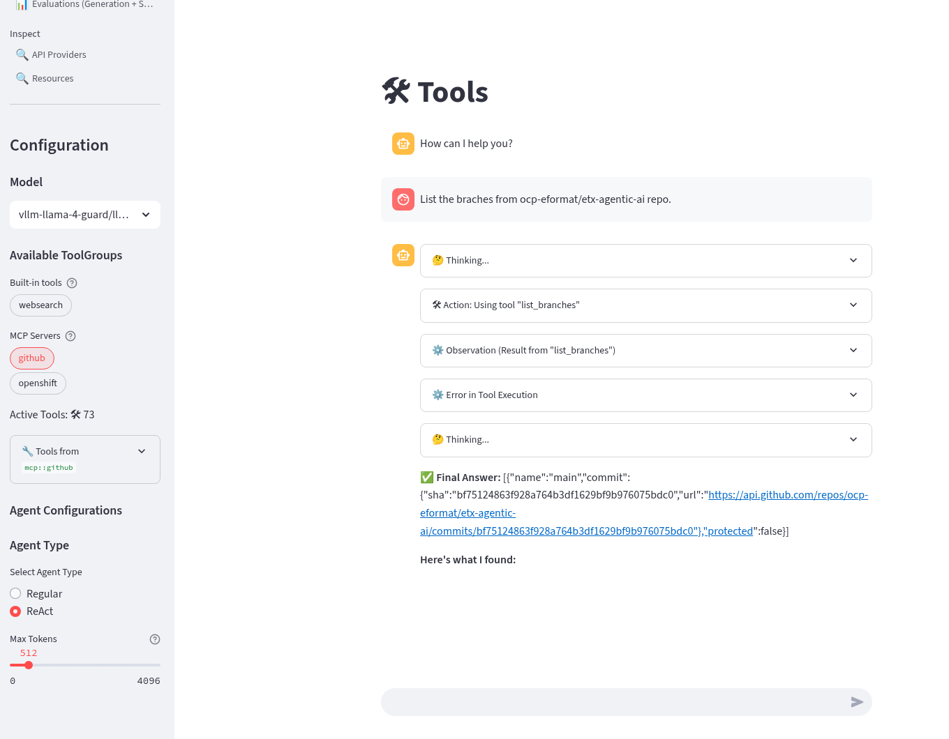 LlamaStack MCP GitHub