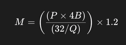 Model Sizing Formula