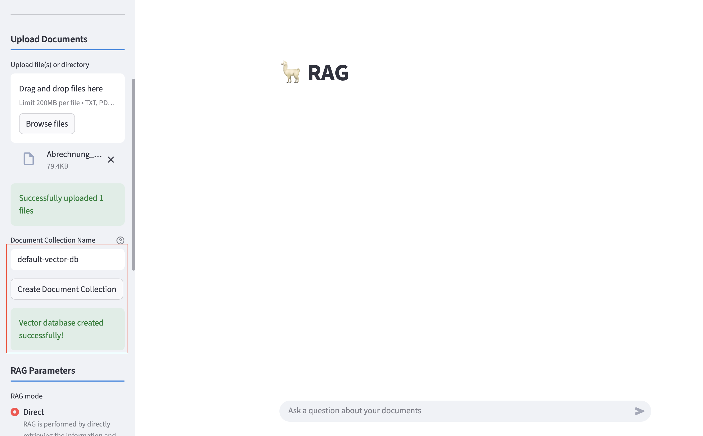 agentic ai llama stack rag upload