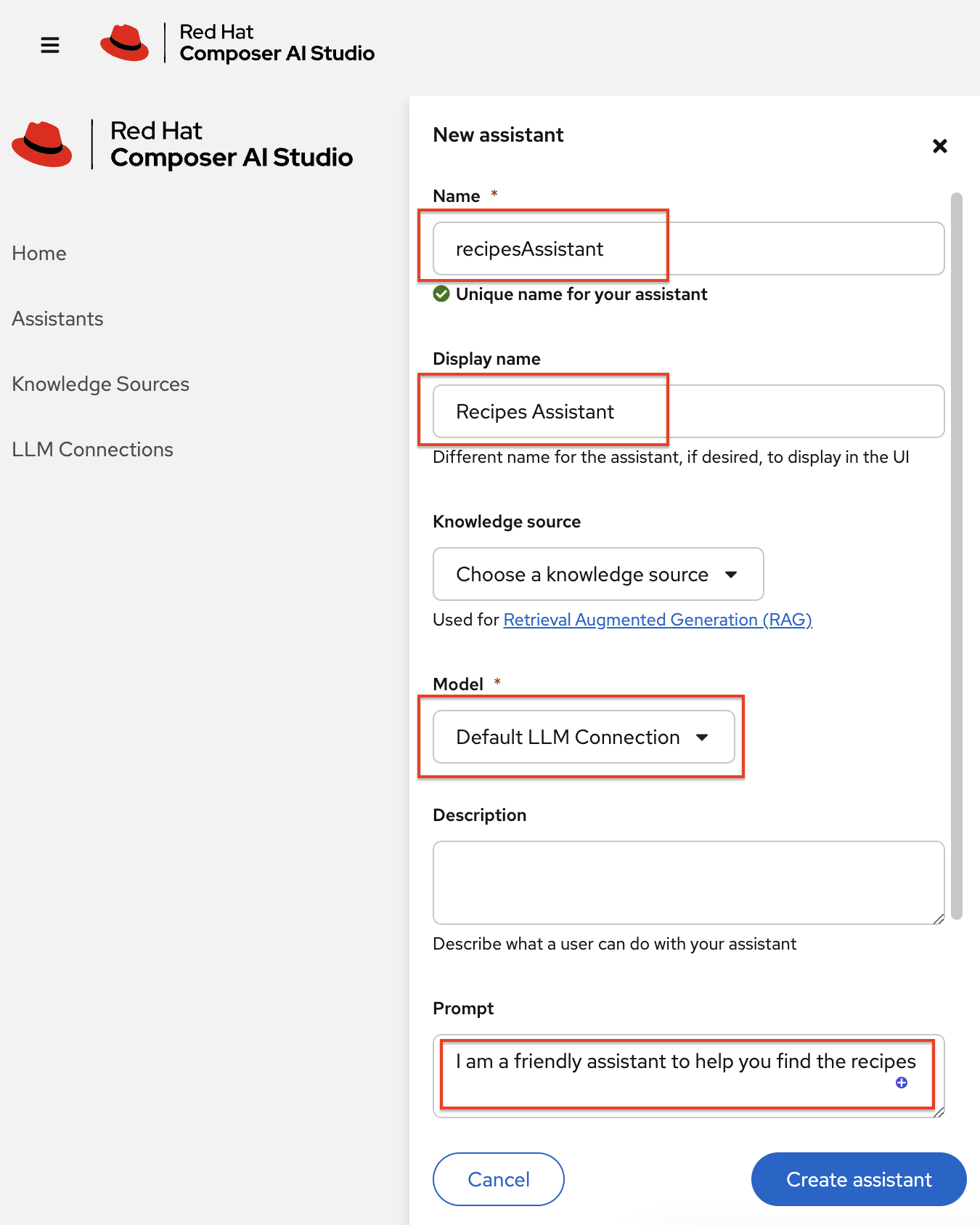 composer create assistant